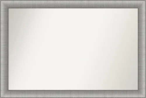 Miniatura 95 de Amanti Art Espejo de baño plateado para sobre fregadero, 28 x 47 pulgadas, espejo rectangular de plata imperial, marco de madera tradicional de gran