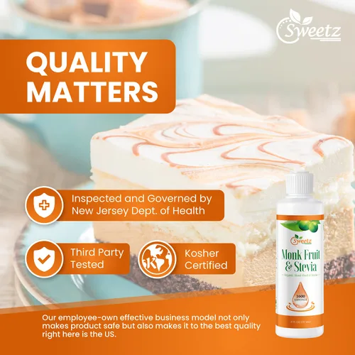 Miniatura 5 de Monk Fruit & Stevia - Gotas edulcorantes líquidas – Edulcorantes naturales y alternativas de azúcar – Mezcla deliciosa sin regusto amargo – Extracto