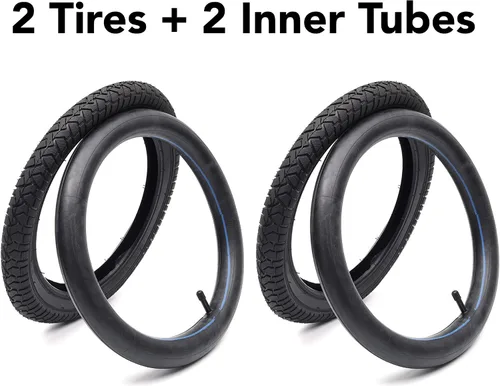 Miniatura 2 de CALPALMY (2 Sets) 12"/14"/16"/18"/20" Bike Replacement Tires and Inner Tubes for MTB, BMX, Kids Bike - Compatible with RoyalBaby, Joystar, Dynacraft