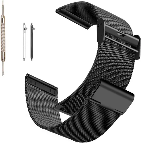 Moran Correa de malla de acero inoxidable de 20 mm, correa de metal de liberación rápida, 18 mm, 20 mm, 22 mm, compatible con Samsung Galaxy Watch