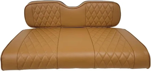 Miniatura 31 de Huskey Parts Company 2 piezas de fundas de asiento para carrito de golf marrón con costura en diamante para Club Car DS 2000.5-2013, vinilo de grado