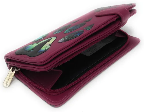 Miniatura 3 de Shag Wear Cartera grande Wolf Paw para mujer de 7", Rosado, Moderno
