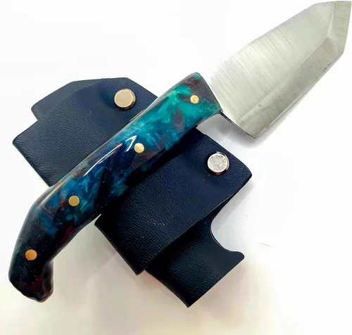Miniatura 4 de Mini cuchillo de caza hecho a mano hecho en los E.E.U.U. Custom EDC Tanto resina mango cuchillo bush cuchillo Austin Blades