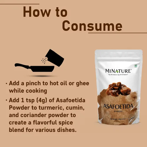 Miniatura 5 de Mi Nature Asafoetida en polvo (bisagra) Especias indias naturales de 3.5 onzas (3.5 onzas) Polvo de heeng, auténtico ingrediente de cocina