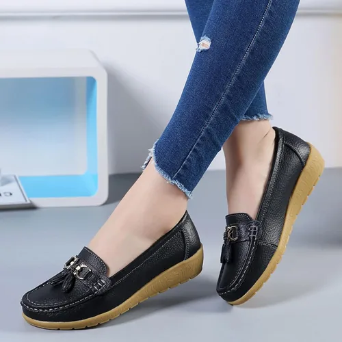 Miniatura 6 de Mocasines Penny para mujer, estilo casual, cómodos, sin cordones, para caminar, planos, para conducir, zapatos anchos para mujer