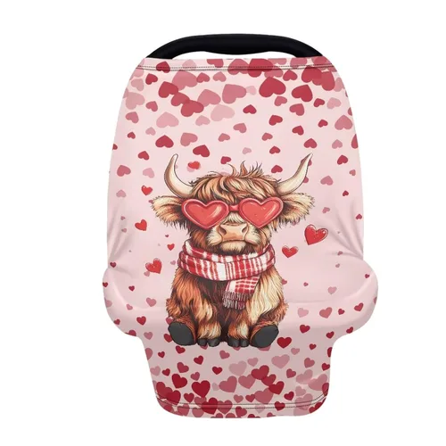 Miniatura 35 de Wanyint Fundas de asiento de automóvil para bebé, toldo para niños y niñas, multiusos, fundas de lactancia materna, bufanda de lactancia, decoración