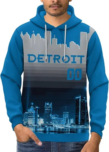 Miniatura 16 de Custom Football Hoodies City Night Skyline Personalized Sweatshirt Name Number Fan Gift Pullover for Men Women Youth