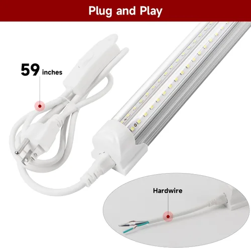 Miniatura 3 de Lámpara LED de tienda de 3 pies, tubo T8 en forma de V, 30 W, 4680 lm, 6000 K, lámpara LED enlazable para tienda, tubo de luz de 3 pies, eléctrica