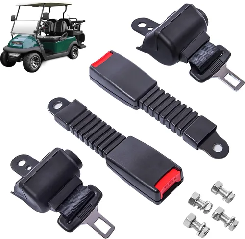 Cinturones de seguridad para carrito de golf, retráctiles, universales, para EZGO, Club Car, Go Kart, UTV, Buggies y Bus-Set (2 piezas)