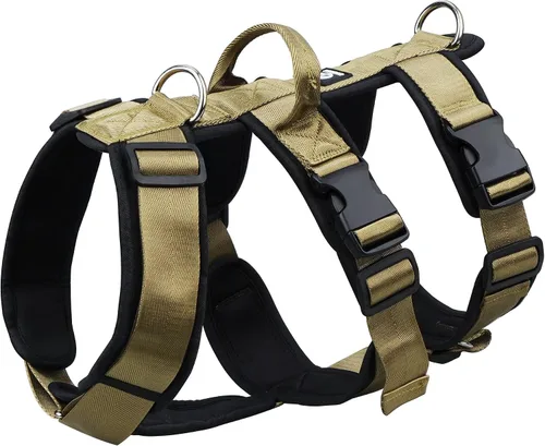 Miniatura 9 de Arnés grande para perro, sin tirones, a prueba de escapes, con asa, 4 hebillas, 2 anillos, acolchado suave, antideslizante, ajustable, arnés