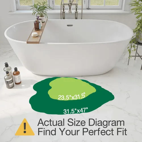Miniatura 2 de LUMI Lindas alfombras de baño con plantas de hoja verde, suaves, esponjosas, de felpa, absorbentes, de secado rápido, antideslizantes, lavables a