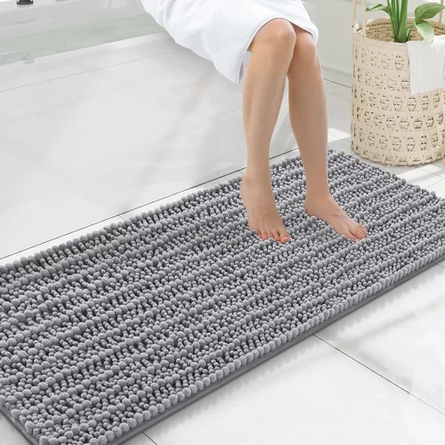 Miniatura 196 de Smiry Alfombras de Baño 24x16 pulgadas, Alfombras de Baño de Chenilla Extra Suaves y Absorbentes, Respaldo de Goma Antideslizante, Lavable a Máquina