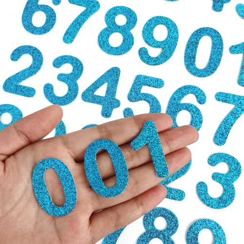 Miniatura 18 de 72 piezas de parches de letras y números para planchar con purpurina, parche bordado del alfabeto A-Z, números del 0 al 9 para chaquetas, mochilas
