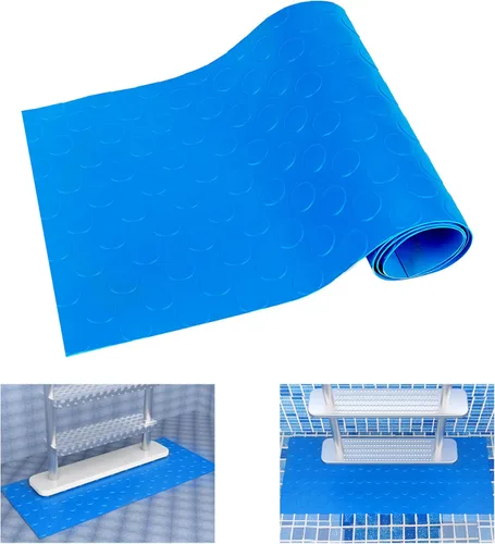 DECOHS Alfombra de escalera de piscina, 9 x 36 pulgadas, antideslizante, alfombrilla protectora para piscina sobre el suelo, escaleras, escaleras
