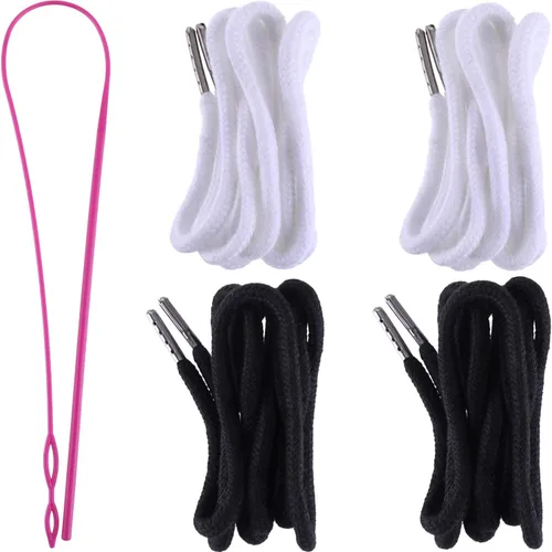 Miniatura 13 de Jetec Cordones de repuesto con cordón fácil de enhebrar para pantalones deportivos, pantalones cortos, pantalones, chaquetas (beige, azul marino)