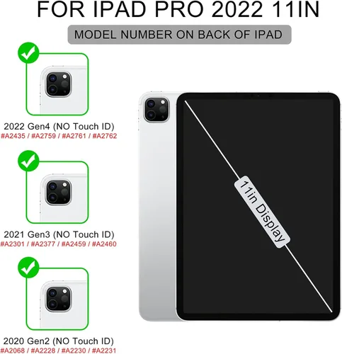 Miniatura 2 de Soke Funda para iPad Pro 11 (M2) 2022/2021/2020 con soporte para lápices
