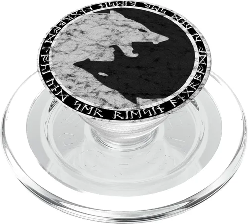 Miniatura 8 de Fenrir Wolf of Odin in Circle of Norse Runes - PopSockets Grip and Stand for Phones and Tablets
