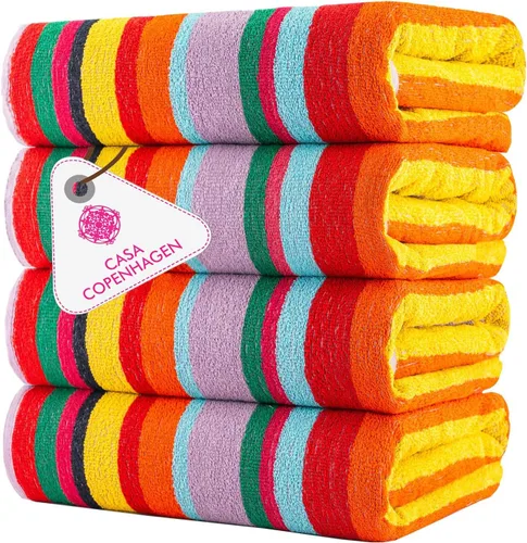Miniatura 11 de CASA COPENHAGEN Solitaire Juego de 6 toallas - Negro, 600 GSM 2 toallas de baño 2 toallas de mano 2 toallitas, diseñadas en Dinamarca, hechas