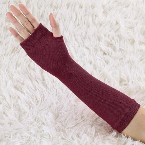 Miniatura 20 de Allegra K Calentadores de brazo sin dedos unisex de moda clásica