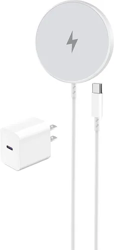 Miniatura 9 de Cargador inalámbrico magnético para Apple iPhone 17/16/15/14/13/12/11/AirPods, paquete de 2 cables largos de carga rápida de 10 pies con almohadilla