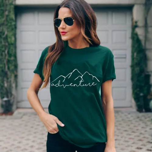 Miniatura 5 de Camiseta sin mangas divertida para mujer, diseño gráfico de aventura de montaña, senderismo, campamento, atlética, divertida