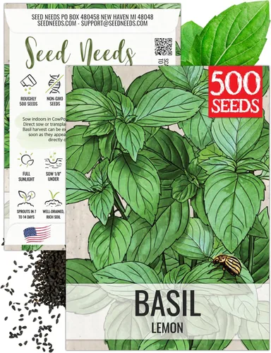 Miniatura 26 de Seed Needs Semillas de albahaca para plantar hierbas de albahaca tailandesa, sin OMG y semillas de hierbas sin tratar para cultivar un jardín