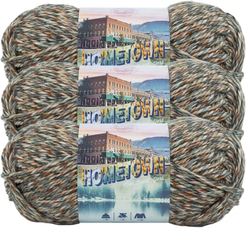 Miniatura 54 de Lion Brand Yarn Hometown - Ovillo de lana súper voluminoso para tejer, ganchillo y manualidades, 1 unidad, Phoenix Azalea