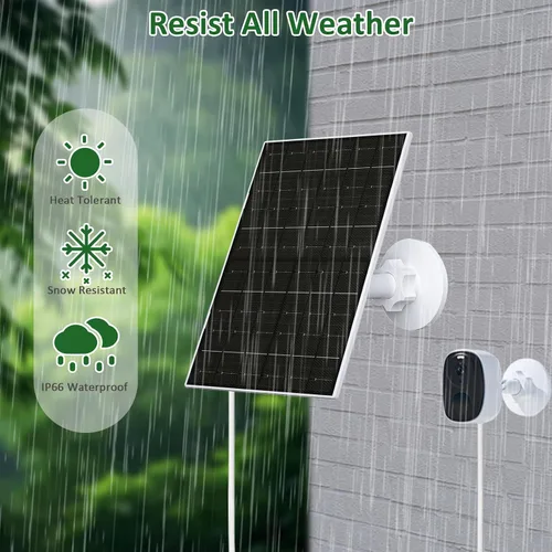 Miniatura 6 de Zivif Panel solar para cámara Arlo, cargador solar de 7 W compatible con Essential 2K (2ª generación), cámaras Essential XL y Spotlight, IP66