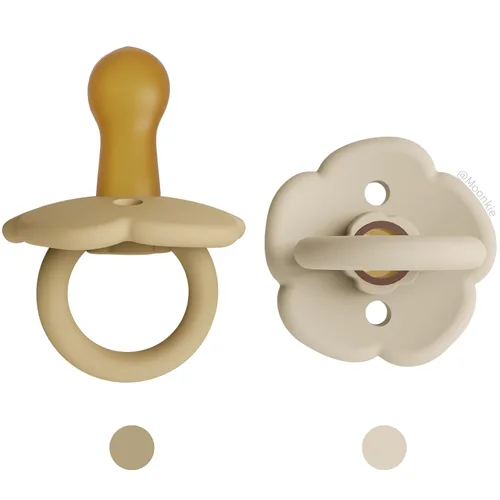 Miniatura 10 de Moonkie Juego de 2 chupetes Chupetes de bebé con diseño de una pieza con grandes agujeros de aire, silicona sin BPA, seguros para bebés de 0 a 6