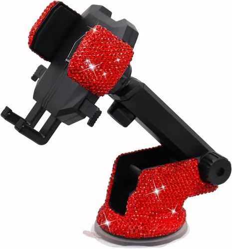 Miniatura 8 de LYCARESUN Soporte de Montaje de Teléfono para Automóvil Bling, Soporte de Teléfono con Diamantes de Imitación de Cristal Brillante para Mujeres