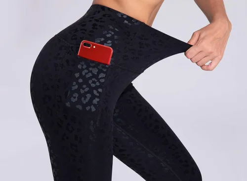 Miniatura 7 de The GYM People - Leggings de entrenamiento con control de abdomen y bolsillos pantalones de yoga atléticos de cintura alta para mujeres que corren