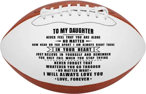Miniatura 8 de KWOOD Balón de fútbol personalizado y grabado para hijo, de cuero para interior/exterior con bomba y bolsa de transporte, regalo de Navidad, a hijo