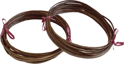 Miniatura 9 de Cesta de silla de muebles planos de ratán con bastón de reparación natural, marrón oscuro