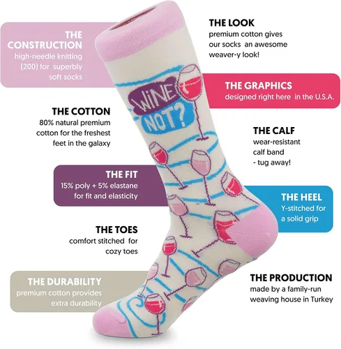 Miniatura 5 de Calcetines de vestir divertidos y cómodos de algodón coloridos, unisex, con patrón de perro