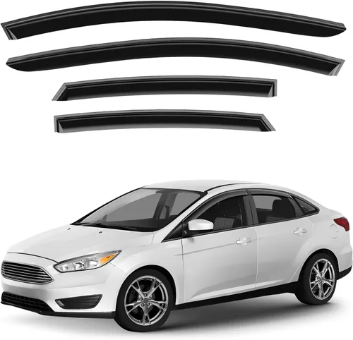 Miniatura 14 de Deflectores de ventana tintados ahumados con cinta adhesiva para ventana lateral, deflectores de lluvia compatibles con Toyota RAV4 2019-2025 - 4