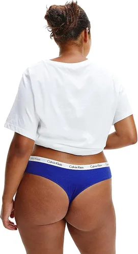 Miniatura 6 de Calvin Klein Tanga de algodón con logotipo para mujer, paquete múltiple, Multi