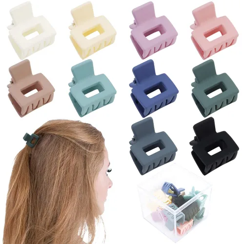 Miniatura 8 de Ahoney 10 pinzas pequeñas para el cabello para mujeres y niñas, clips de mandíbula mate de 1 pulgada para cabello fino, grueso y mediano, pasadores