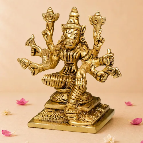 LOVENSPIRE Estatua de la diosa Varahi Devi Amman de latón macizo para Pooja (3 pulgadas) – Ídolo de la deidad espiritual india para decoración del