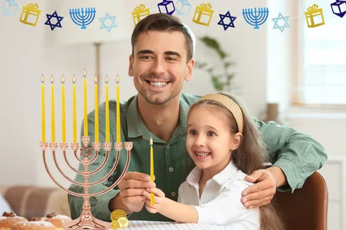 Miniatura 4 de Velas de cera de abeja natural de Hanukkah, menorá de Janucá hecha a mano, 45 velas amarillas para las 8 noches, se adapta a la mayoría de menoráhs