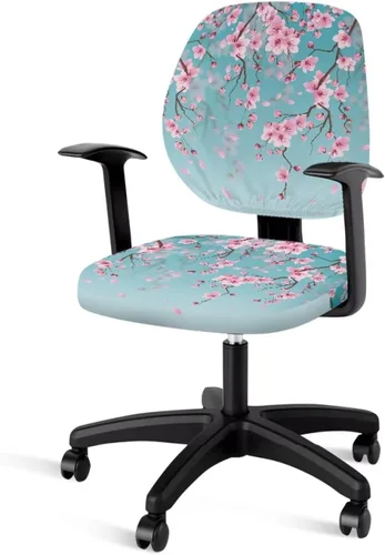 Miniatura 48 de Talayituse - Funda para silla de oficina o computadora con estampado de estrellas de playa, funda de asiento dividida elástica, extraíble y lavable