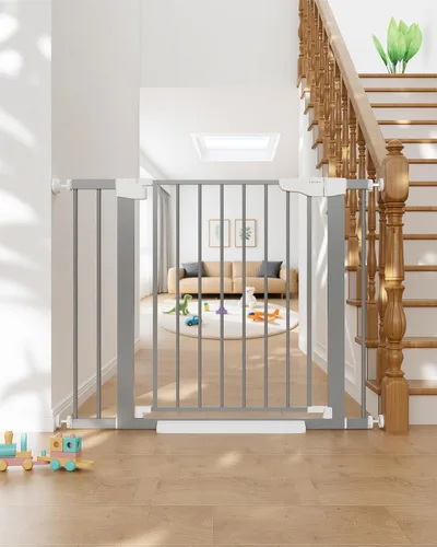 Miniatura 32 de Cumbor Puerta de bebé extra alta de 36 pulgadas para escaleras, puerta para perros de 29.7-40.6 pulgadas de ancho para puertas, puertas de mascotas
