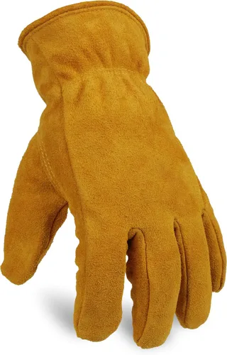 Miniatura 15 de OZERO 2 pares de guantes de trabajo de cuero de invierno para clima frío al aire libre: guantes cálidos con aislamiento térmico para hombres