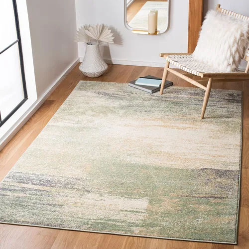Miniatura 27 de SAFAVIEH, colección Adirondack - Alfombra de 6 x 9 pies, plateada/multicolor, abstracta, moderna, no desprende pelo, de fácil cuidado, para zonas