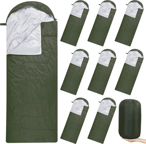 Miniatura 17 de Macarrie 10 Piezas Sacos de Dormir al Por Mayor para Donación a Personas Sin Hogar Refugio Adultos 0 Grados Sacos de Dormir Impermeables con Saco