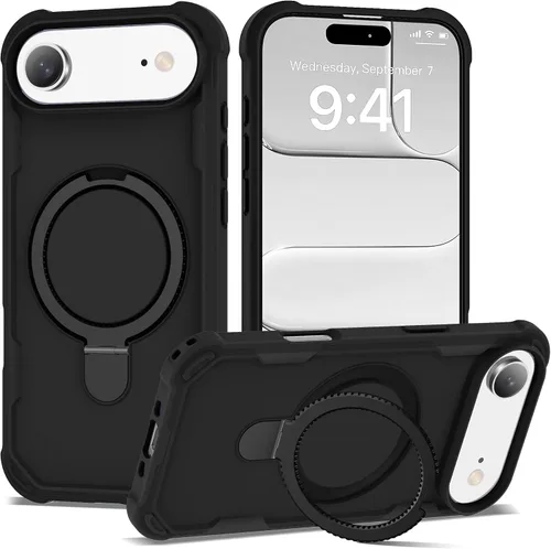 Miniatura 53 de Funda compatible con iPhone 12 y 12 Pro de 6.1 pulgadas con soporte de anillo magnético [protección militar contra caídas] [compatible con MagSafe]