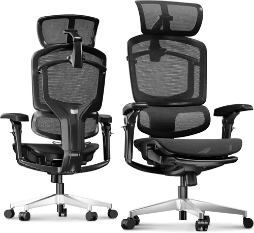 Miniatura 15 de FLEXISPOT ErgoX Premium - Silla de Oficina Ergonómica Premium con Reposapiés - Reposabrazos 3D Ajustables, Soporte Lumbar Dinámico, Función de Crema