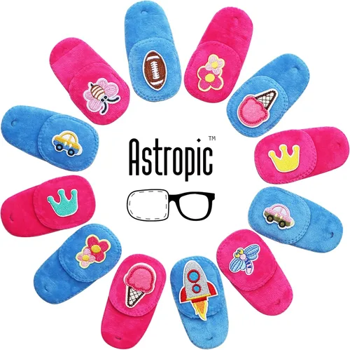 Miniatura 7 de Astropic 2 parches oculares para niños Parche de ojos para niñas para gafas Parches médicos para los ojos para niños con ojo perezoso Parche