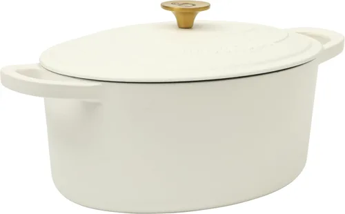 Miniatura 9 de Crock Pot olla para horno holandés de hierro fundido artesanal de 7 cuartos de galón, Rojo escarlata