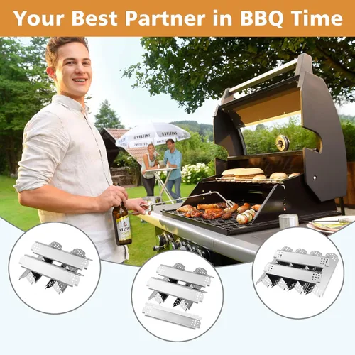 Miniatura 7 de Piezas de repuesto de placas de calor para parrilla Nexgrill, tiendas de campaña de calor de acero inoxidable para parrilla de gas Home Depot