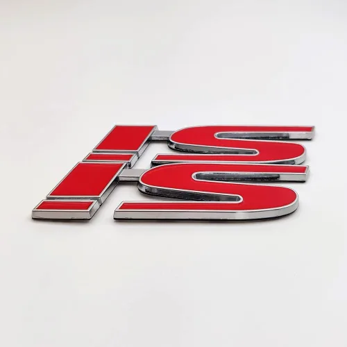 Miniatura 5 de 2 calcomanías de metal con logotipo de Si para guardabarros 3D, calcomanías de metal para carreras, deportes, turbo de repuesto para maletero de Rojo